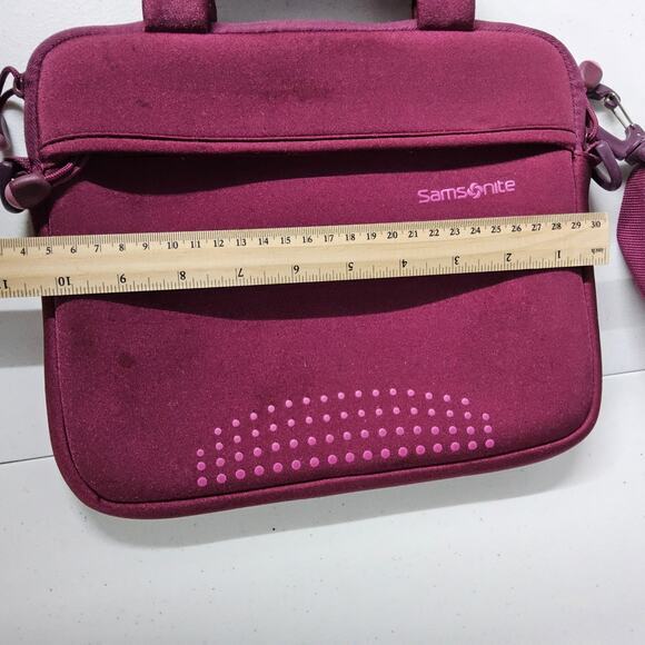 Samsonite Laptop Tablet EBook Reader Bag Carry Case Neoprene PLum Color - Picture 6 of 6